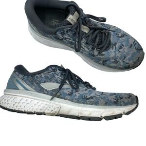 Brooks Ghost 11 Blue Camo Print Running Shoes Sneakers Womens 9 Athletic